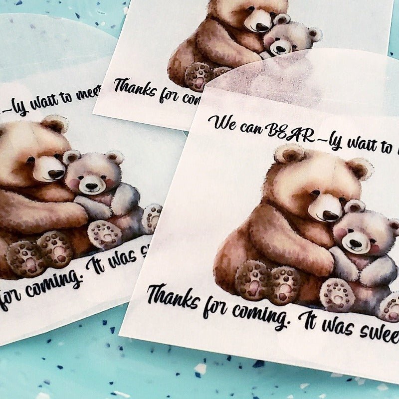 Personalized Teddy Bear Glassine Party Favor Bags - Favors Today