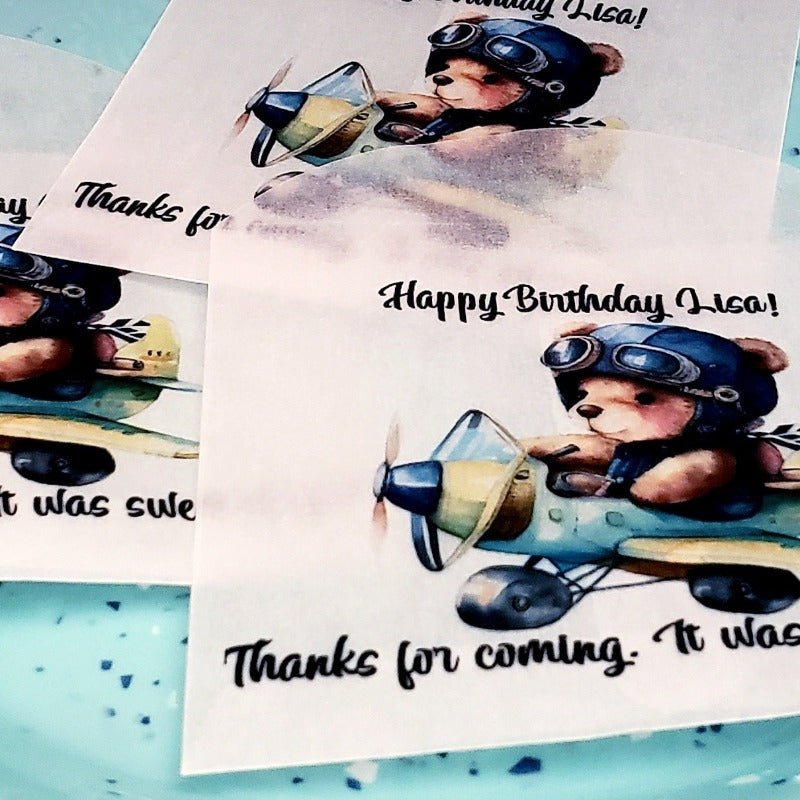Personalized Teddy Bear Glassine Party Favor Bags - Favors Today