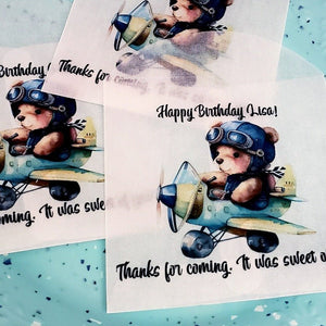 Personalized Teddy Bear Glassine Party Favor Bags - Favors Today