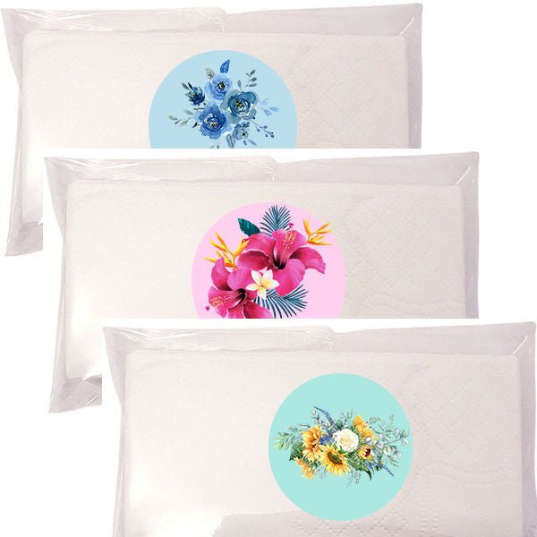 Personalized Top and Bottom Floral Tissue Pack Party Favors - Favors Today