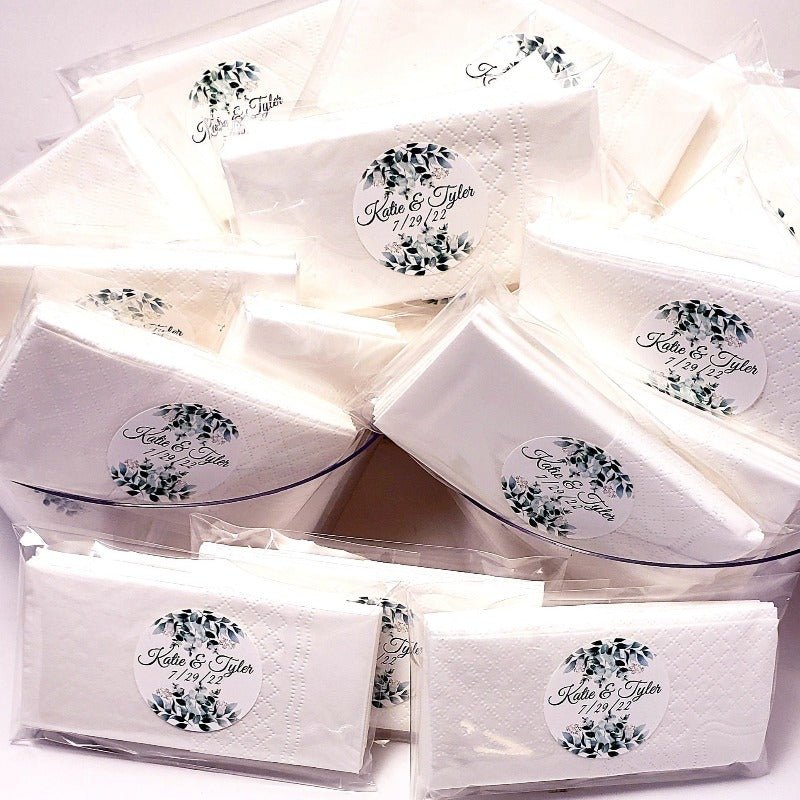 Personalized Top and Bottom Floral Tissue Pack Party Favors - Favors Today