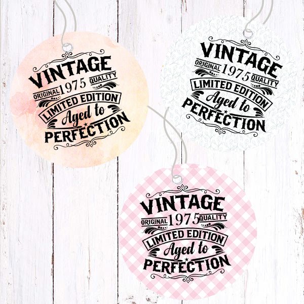 Personalized Vintage Birthday Party Thank You Favor Tags - Favors Today