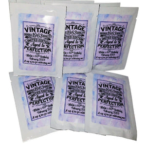 Personalized Vintage Adult Birthday Party Favors Custom Tea Bags-7