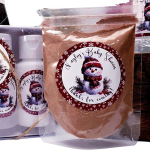 Personalized Winter Snowman Hot Chocolate Favors Custom Cocoa Favors - Favors Today