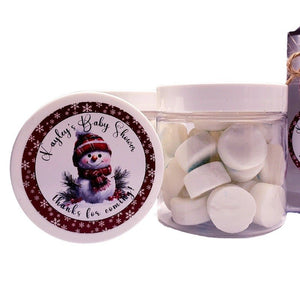 Personalized Winter Snowman Mint Bottle Party Favors - Favors Today