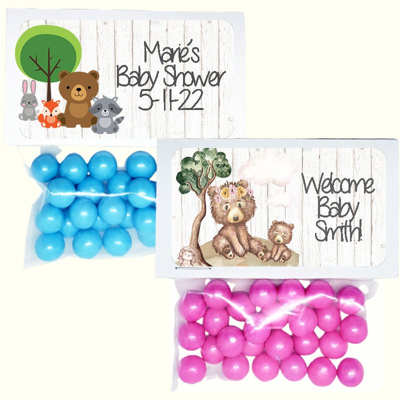 Personalized Woodland Animal Custom Treat Favor Bags and Toppers - Favors Today