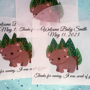 Personalized Woodland Animal Glassine Party Favor Bags - Favors Today