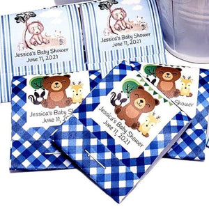 Personalized Woodland Animal Matchbook Mint Party Favors - Favors Today