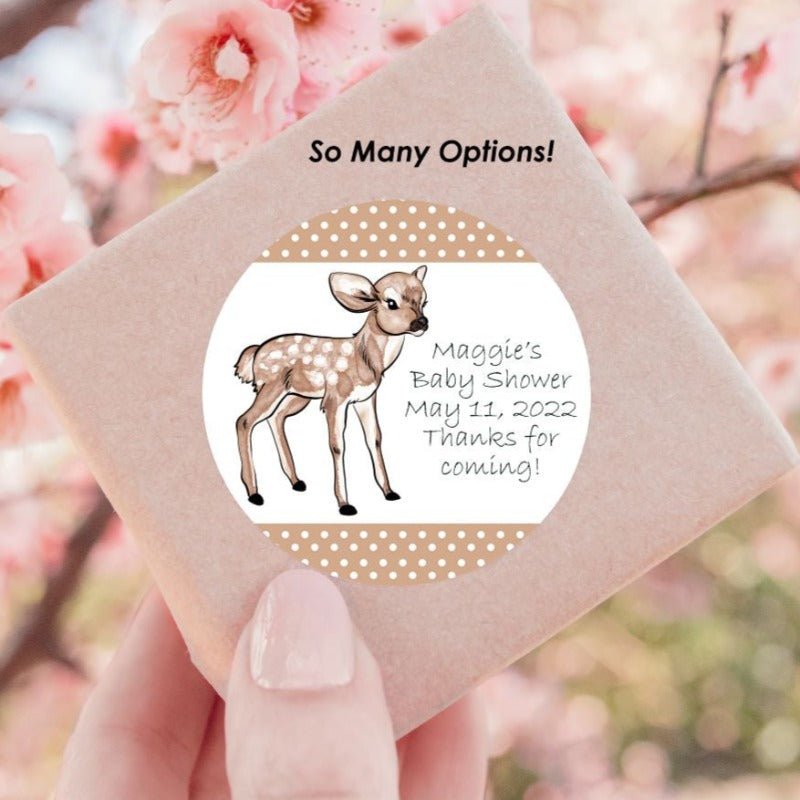 Personalized Woodland Animal Party Favor Thank You Stickers - Favors Today