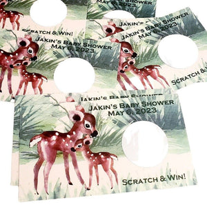 Personalized Woodland Animal Scratch Off Game Cards - Favors Today