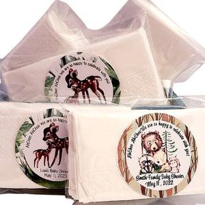 Personalized Woodland Animals Tissue Pack Party Favors Many Options - Favors Today