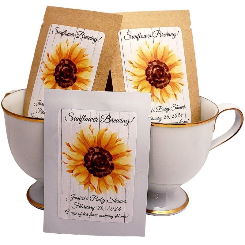 Sunflower Tea Party Favors Custom Personalized Favor-2